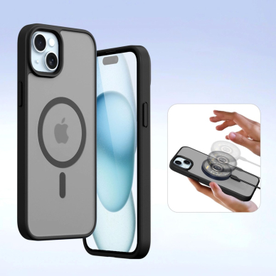 Dux Ducis Lawa odinis dėklas iPhone 15 - juodas 5