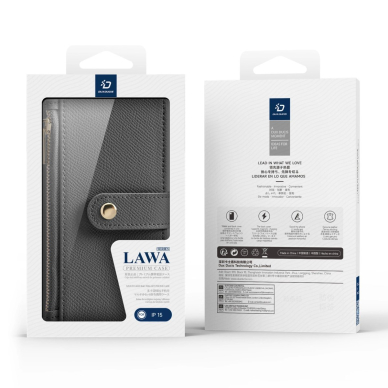 Dux Ducis Lawa odinis dėklas iPhone 15 - pilkas 2