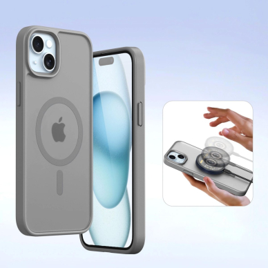 Dux Ducis Lawa odinis dėklas iPhone 15 - pilkas 6