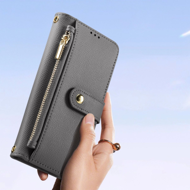 Dux Ducis Lawa odinis dėklas iPhone 15 - pilkas 9