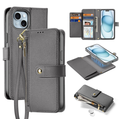 Dux Ducis Lawa odinis dėklas iPhone 15 - pilkas