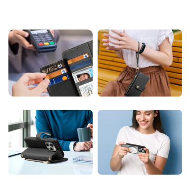 Dux Ducis Lawa odinis dėklas iPhone 15 Pro - juodas 4 Dux Ducis Lawa odinis dėklas iPhone 15 Pro - juodas 4