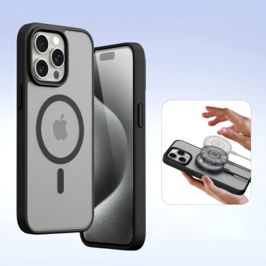 Dux Ducis Lawa odinis dėklas iPhone 15 Pro - juodas 6