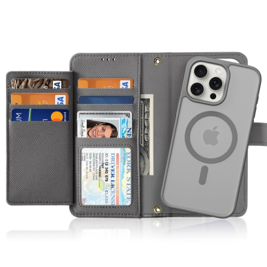 Dux Ducis Lawa odinis dėklas iPhone 15 Pro - pilkas 1