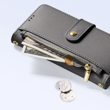 Dux Ducis Lawa odinis dėklas iPhone 15 Pro - pilkas 8