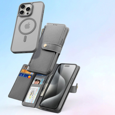 Dux Ducis Lawa odinis dėklas iPhone 15 Pro Max - pilkas 3