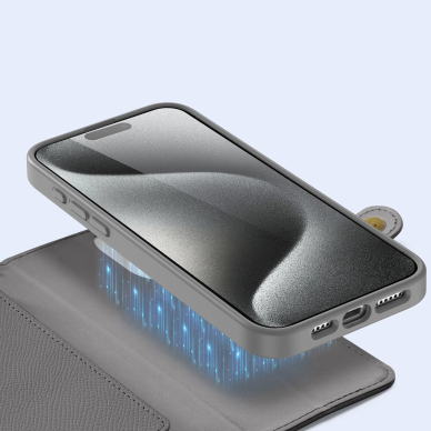 Dux Ducis Lawa odinis dėklas iPhone 15 Pro Max - pilkas 5