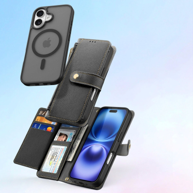 Dux Ducis Lawa odinis dėklas iPhone 16 - juodas 2