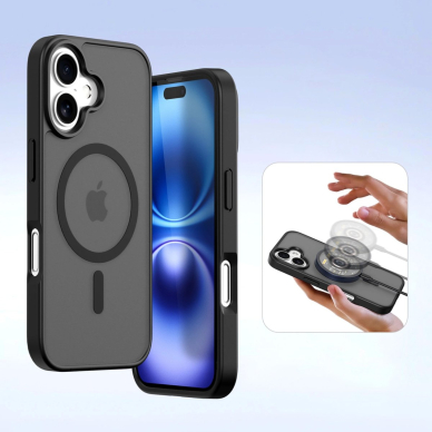 Dux Ducis Lawa odinis dėklas iPhone 16 - juodas 5