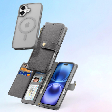 Dux Ducis Lawa odinis dėklas iPhone 16 - pilkas 2