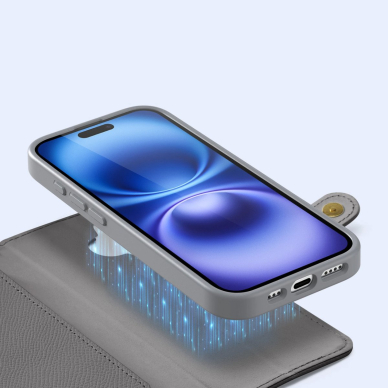 Dux Ducis Lawa odinis dėklas iPhone 16 - pilkas 4