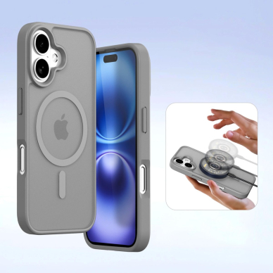 Dux Ducis Lawa odinis dėklas iPhone 16 - pilkas 5