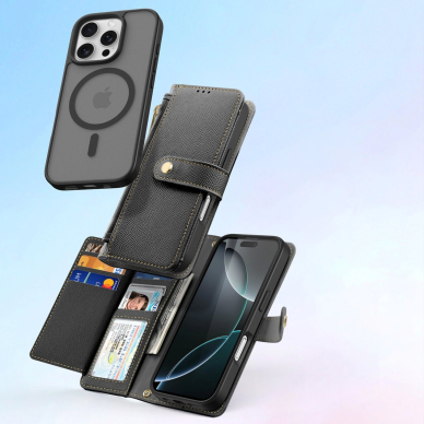 Dux Ducis Lawa odinis dėklas iPhone 16 Pro - juodas 1