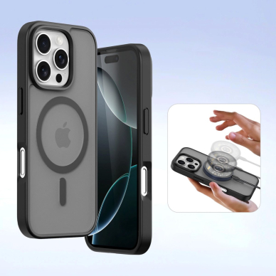 Dux Ducis Lawa odinis dėklas iPhone 16 Pro - juodas 4