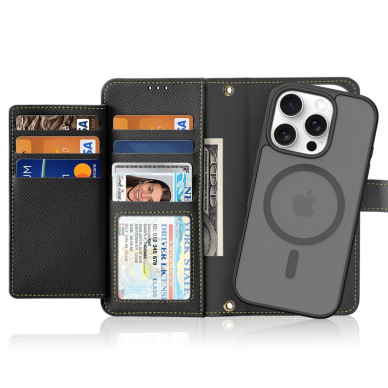 Dux Ducis Lawa odinis dėklas iPhone 16 Pro Max - juodas 1 Dux Ducis Lawa odinis dėklas iPhone 16 Pro Max - juodas 1