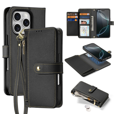 Dux Ducis Lawa odinis dėklas iPhone 16 Pro Max - juodas Dux Ducis Lawa odinis dėklas iPhone 16 Pro Max - juodas