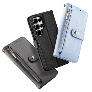Dux Ducis Lawa Odinis Dėklas skirtas Samsung Galaxy S25 Ultra with Detachable Magnetinis Piniginės tipo - Mėlynas 11