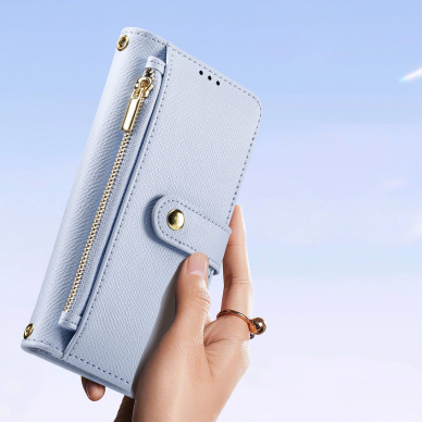 Dux Ducis Lawa Odinis Dėklas skirtas Samsung Galaxy S25 Ultra with Detachable Magnetinis Piniginės tipo - Mėlynas 4