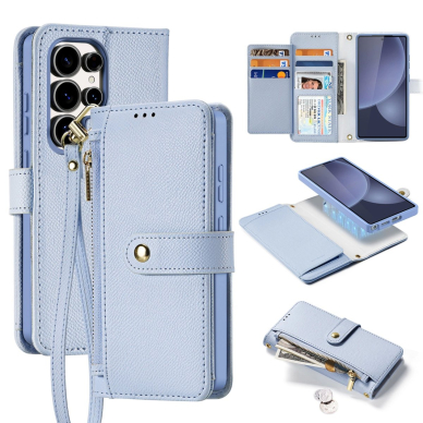 Dux Ducis Lawa Odinis Dėklas skirtas Samsung Galaxy S25 Ultra with Detachable Magnetinis Piniginės tipo - Mėlynas