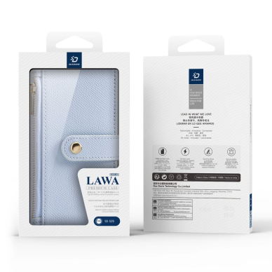 Dux Ducis Lawa Odinis Dėklas skirtas Samsung Galaxy S25 with Detachable Magnetinis Piniginės tipo - Mėlynas 12