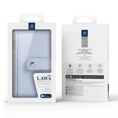 Dux Ducis Lawa Odinis Dėklas skirtas Samsung Galaxy S25+ with Detachable Magnetinis Piniginės tipo - Mėlynas 12