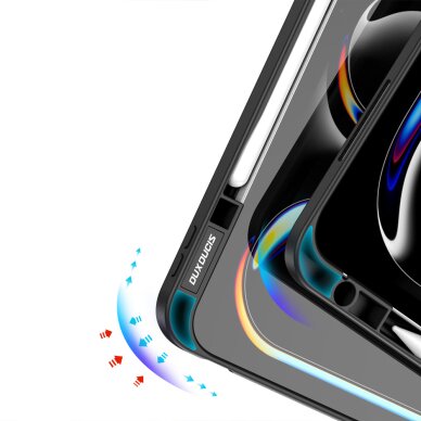 iPad Pro 13" (2024/2025) Dux Ducis Magi dėklas su stovu – juodas 6