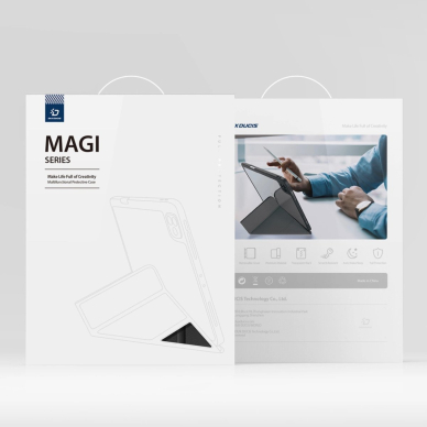 Samsung Galaxy Tab S10 FE/S9/S9 FE Dux Ducis Magi dėklas su pieštuko laikikliu - juodas 11