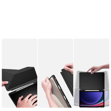 Samsung Galaxy Tab S10 FE/S9/S9 FE Dux Ducis Magi dėklas su pieštuko laikikliu - juodas 2