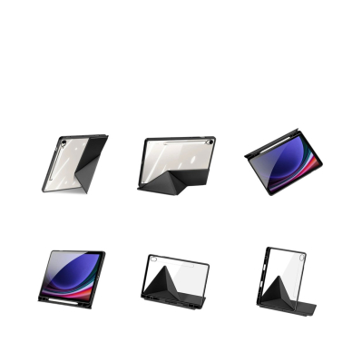 Samsung Galaxy Tab S10 FE/S9/S9 FE Dux Ducis Magi dėklas su pieštuko laikikliu - juodas 4
