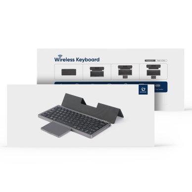 Dux Ducis OK Series Planšetės dėklas su belaidine Bluetooth klaviatūra ir touchpad – juodas 12