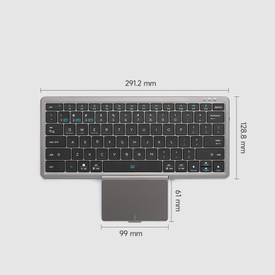 Dux Ducis OK Series Planšetės dėklas su belaidine Bluetooth klaviatūra ir touchpad – juodas 13