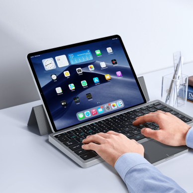 Dux Ducis OK Series Planšetės dėklas su belaidine Bluetooth klaviatūra ir touchpad – juodas 4