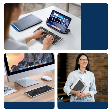 Dux Ducis OK Series Planšetės dėklas su belaidine Bluetooth klaviatūra ir touchpad – juodas 6
