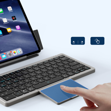Dux Ducis OK Series Planšetės dėklas su belaidine Bluetooth klaviatūra ir touchpad – juodas 7