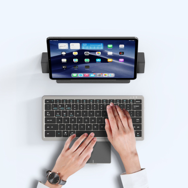 Dux Ducis OK Series Planšetės dėklas su belaidine Bluetooth klaviatūra ir touchpad – juodas 9