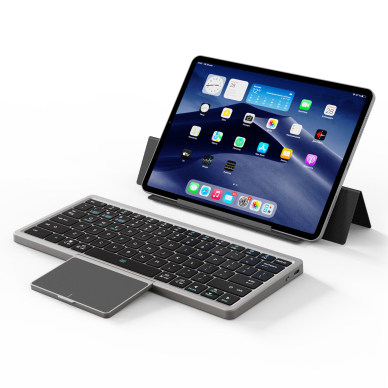 Dux Ducis OK Series Planšetės dėklas su belaidine Bluetooth klaviatūra ir touchpad – juodas
