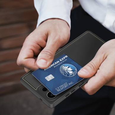 Dux Ducis Rafi II Dėklas skirtas Samsung Galaxy S25 Ultra su stoveliu and Piniginės tipo - Juodas 2 Dux Ducis Rafi II Dėklas skirtas Samsung Galaxy S25 Ultra su stoveliu and Piniginės tipo - Juodas 2