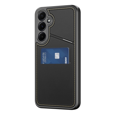 Dux Ducis Rafi II Dėklas skirtas Samsung Galaxy S25+ su stoveliu and Piniginės tipo - Juodas 1