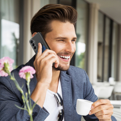 Dux Ducis Rafi II Dėklas skirtas Samsung Galaxy S25 su stoveliu and Piniginės tipo - Juodas 4