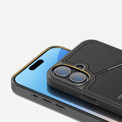 Dux Ducis Rafi II Mag Dėklas with MagSafe skirtas iPhone 16 - Juodas 12