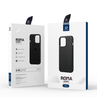 Dėklas Dux Ducis Roma leather case for iPhone 13 Pro Max Juodas 4