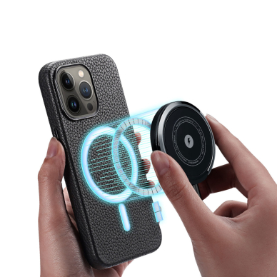Dėklas Dux Ducis Roma leather case for iPhone 13 Pro Max Juodas 7