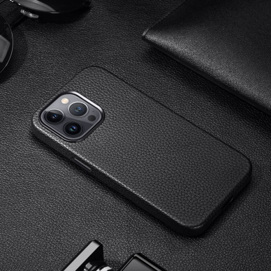 Dėklas Dux Ducis Roma leather case for iPhone 13 Pro Max Juodas 9