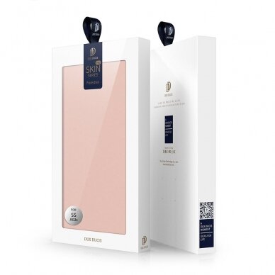 Atverčiamas dėklas DUX DUCIS Skin Pro Samsung Galaxy A02s Rožinis 4