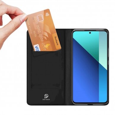 Dėklas Dux Ducis Skin Pro case with flap and card slot for Xiaomi Redmi Note 13 4G - Juodas 1