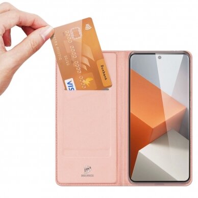 Dėklas Dux Ducis Skin Pro case with flap and card slot for Xiaomi Redmi Note 13 Pro+ 5G - Rožinis 1