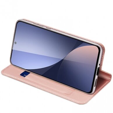 Dėklas Dux Ducis Skin Pro flip case, wallet and stand skirta Xiaomi Poco M6 Pro / Redmi 12/12R - rožinis 3