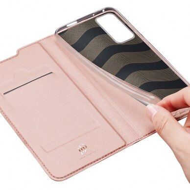 Dėklas Dux Ducis Skin Pro flip case, wallet and stand skirta Xiaomi Poco M6 Pro / Redmi 12/12R - rožinis 6