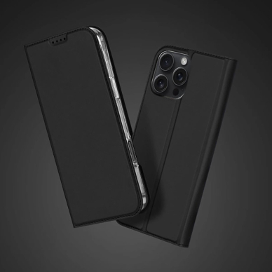 Dėklas dux Ducis Skin Pro iPhone 16 Pro su vieta kortelėms - Juodas 11 Dėklas dux Ducis Skin Pro iPhone 16 Pro su vieta kortelėms - Juodas 11