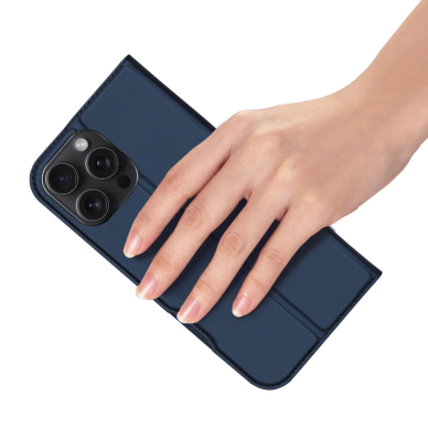 Dėklas dux Ducis Skin Pro iPhone 16 Pro Max su vieta kortelėms - Mėlynas 7 Dėklas dux Ducis Skin Pro iPhone 16 Pro Max su vieta kortelėms - Mėlynas 7